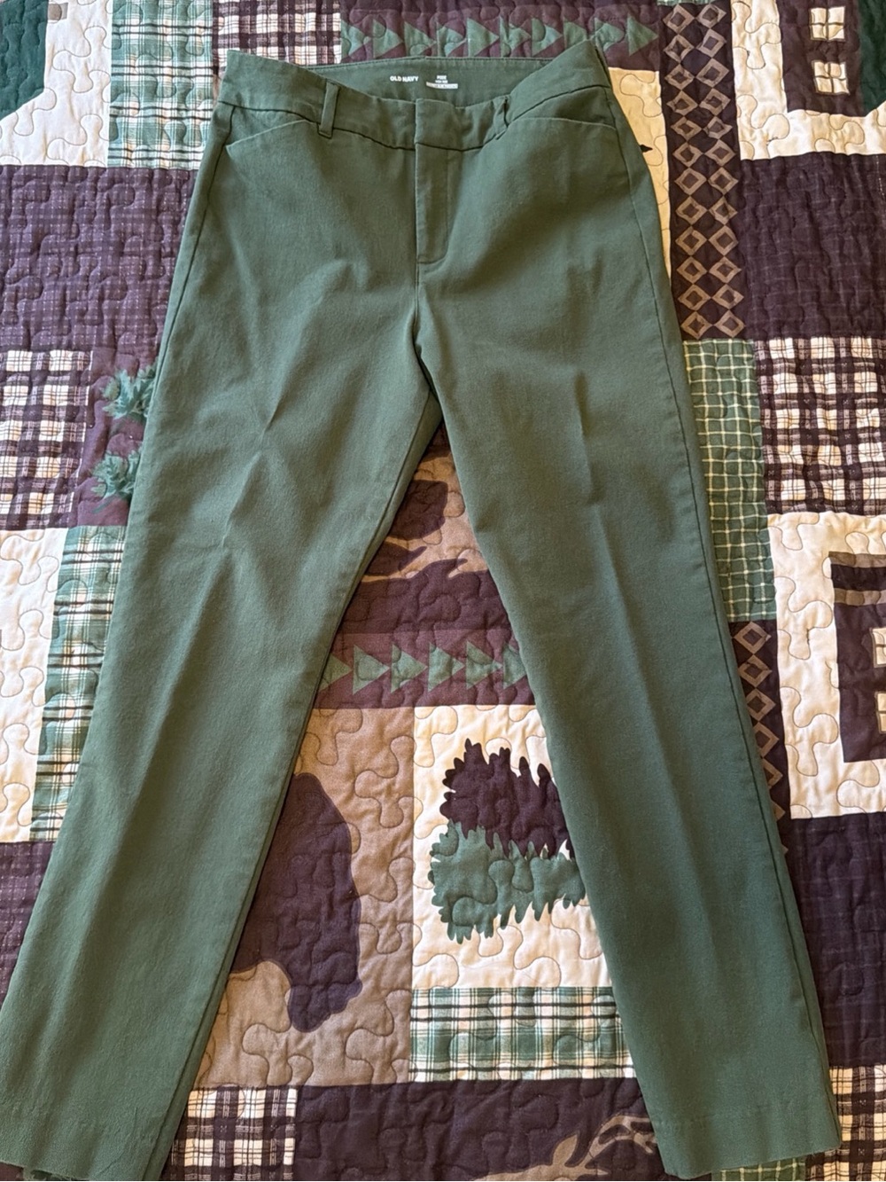 Old Navy Olive Green High Rise Skinny Stretch Dress Pants 6